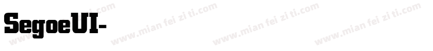 SegoeUI-Bold Bold字体转换